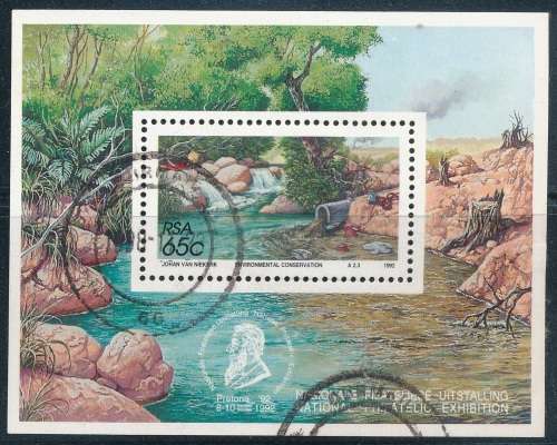 RSA  1992 -  ENVIROMENTAL CONSERVATION  MINI-SHEET  POSTALLY USED