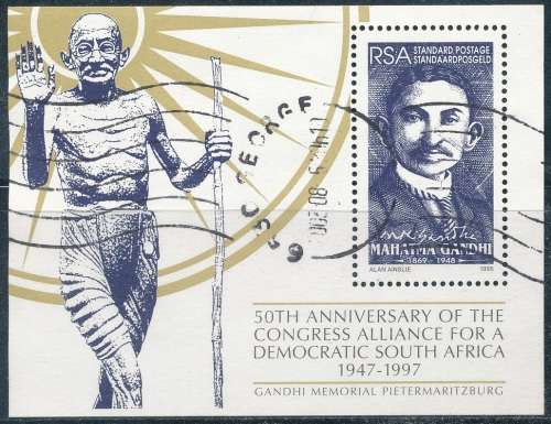 RSA  1997 -  ANNIV OF CONGRESS ALLIANCE  MINI-SHEET POSTALLY USED
