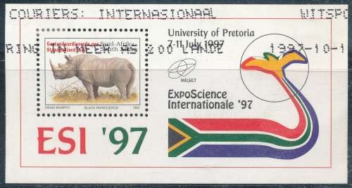 RSA  1997 -  SCIENCE EXBO  MINI-SHEET POSTALLY USED