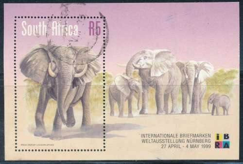 RSA  1999 - NURNBERG  STAMP EXHIB   MINI-SHEET POSTALLY USED
