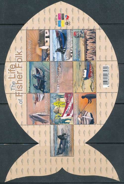 RSA  2010 -  LIFE OF THE FISHER FOLK  FULL SHEET FINE MINT