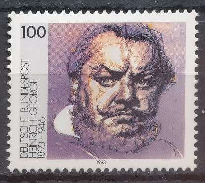 GERMANY - 1993  Anniversary of the Birth of Heinrich George COMPLETE SET - FINE  MINT