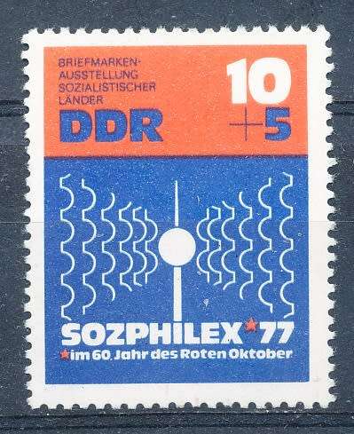GERMANY DDR  - 1976 Stamp Exhibition "SOZPHILEX '77" - FINE   MINT