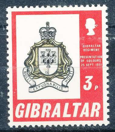 1970  -  GIBRALTAR   Gibraltar Regiment  - FINE  MINT
