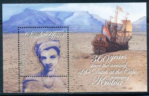 RSA  2012 -  Arrival of the Dutch at the Cape  MINI-SHEET  FINE MINT