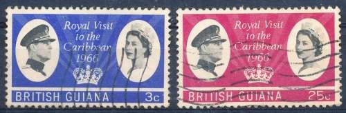 BRITISH GUIANA  1966 -  ROYAL VISIT   COMPLETE  SET -   FINE USED