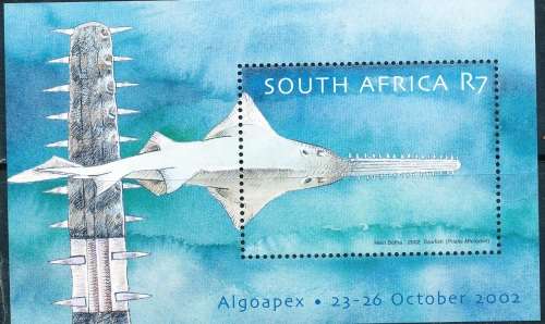 RSA  2002 -   Algoapex National Stamp Show - Sawfish   MINI-SHEET FINE MINT