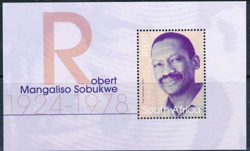 RSA  2003 -  Anniversary of the Death of Robert Mangaliso Sobukwe  MINI-SHEET FINE MINT