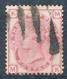GB -  1875   -  Q VIC   3d  PALE ROSE - PLATE 18 - FINE ITEM - R1600 +