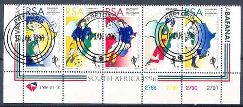 RSA  - 1996  - African Nations Football  CONTROL BLOCK   - FINE   CTO USED