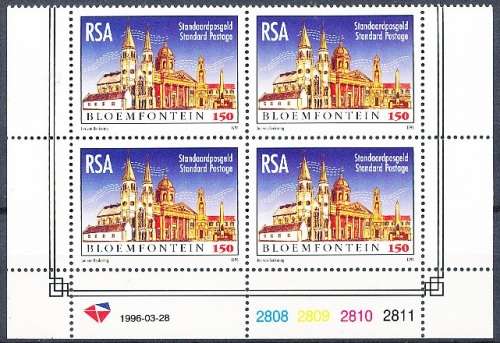 RSA  - 1996  -  City of Bloemfontein   CONTROL BLOCK   - FINE  MINT