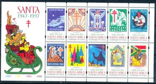 RSA  - 1997  -     Christmas  FULL SHEET  - FINE  MINT