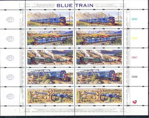 RSA  - 1999 -  Revived Blue Train Service     FULL SHEET  HSPH  perfs  - FINE  MINT