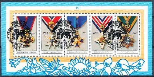 RSA  - 1990 -  National Orders  MINI-SHEET  - FINE  CTO