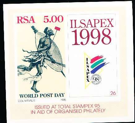 RSA  - 1995 -  Stamp Exhibition `STAMPEX `95`  MINI-SHEET  - FINE  MINT