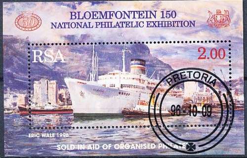 RSA  - 1996 -   Stamp Exhibition `BLOEMFONTEIN 150`  -  MINI-SHEET  - FINE CTO