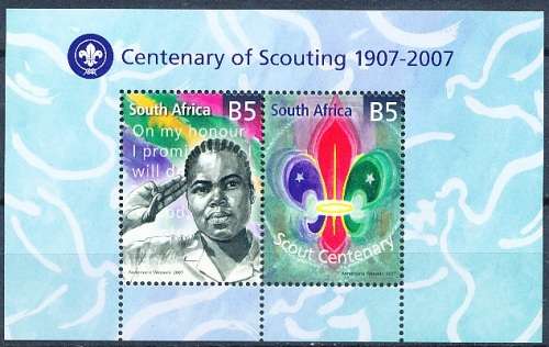 RSA  - 2007 -   Anniversary of Scouting  -  MINI-SHEET  - FINE MINT