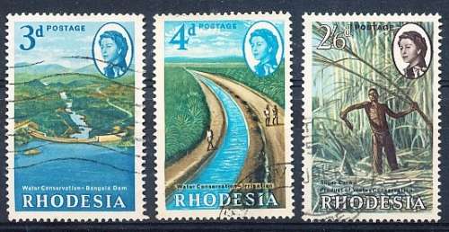 RHODESIA   - 1965  Water Conservation   COMPLETE   SET  -   FINE USED