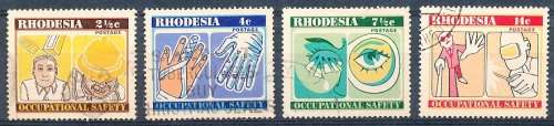 RHODESIA   - 1975  Occupational Safety  COMPLETE  SET  -   FINE USED