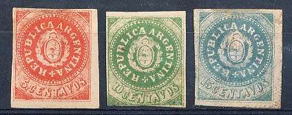 ARGENTINA - 1862/3  Coat of Arms - `REPUBLICA` - MINT +/- R10000