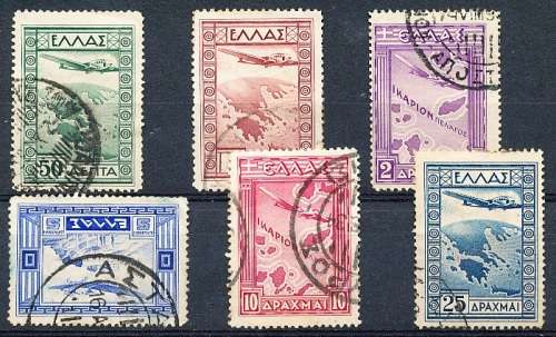GREECE   1933 -      Airmail - Local Motifs    SET -  FINE USED