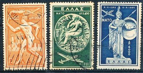 GREECE   1954  -     Anniversary of NATO  COMPLETE  SET -  FINE USED