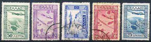 GREECE   1933 -      Airmail - Local Motifs    SET -  FINE USED