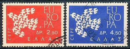 GREECE   1961  -     EUROPA Stamps  COMPLETE  SET -  FINE USED