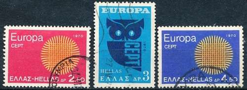 GREECE   1970  -     EUROPA Stamps    COMPLETE SET   -  FINE  USED