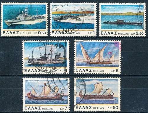 GREECE   1978  -   New & Old Greek Navy Ships    COMPLETE   SET   -  FINE USED