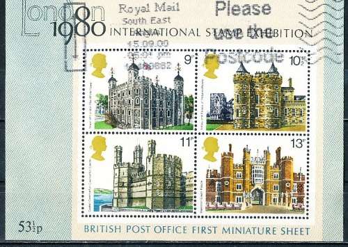 GB   1978   -  QE     British Architecture  MINI-SHEET   -   FINE  USED