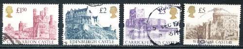 GB   1992  -  QE     British Castles - 1988 Issue Re-Engraved   SET  -   FINE USED