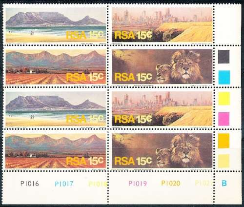 RSA  -  1975 -    Tourism  CONTROL BLOCKS  B   -  FINE  MINT