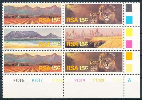 RSA  -  1975 -    Tourism  CONTROL BLOCKS  A   -   FINE MINT