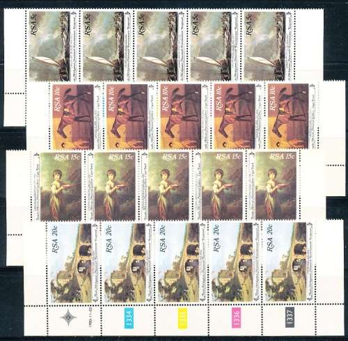 RSA  -  1980 - National Gallery, Cape Town  -  CONTROL BLOCKS -   FINE MINT