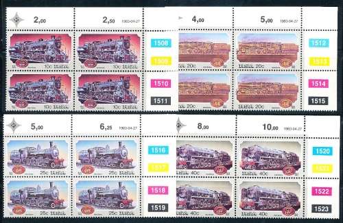 RSA  -  1983 -  Steam Railway Locomotives -  CONTROL BLOCKS -   FINE MINT