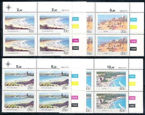 RSA  -  1983 -  Tourism Beaches -  CONTROL BLOCKS -   FINE MINT