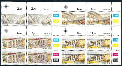 RSA  -  1984 - South African Bridges  -  CONTROL BLOCKS -   FINE MINT