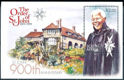 RSA  - 1999 -  Order of St. John of Jerusalem  -  MINI-SHEET  -FINE  MINT