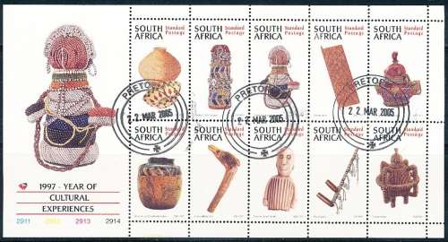 RSA  - 1997  -  Cultural Experiences    FULL SHEET  - FINE  CTO  USED