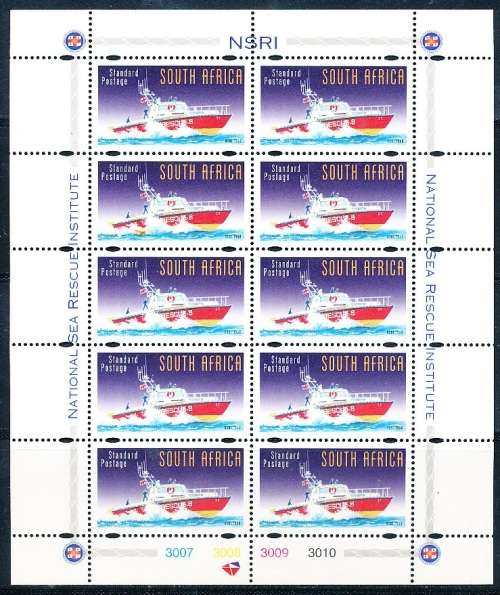 RSA  - 1998  -    National Sea Rescue Institute   FULL SHEET  - FINE  MINT