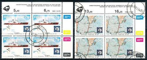 RSA -  1991  -  Antarctic Treaty  CONTROL  SET    - FINE  POSTALLY  USED
