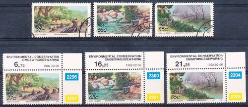 RSA -  1992  -   Environmental Conservation  SET  - FINE MINT and POSTALLY USED
