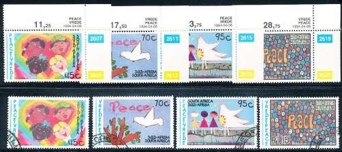 RSA -  1994  - Peace Campaign - Children`s Paintings    SET  - FINE  MINT and POSTALLY USED