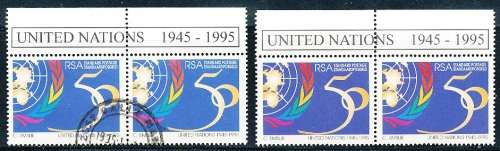 RSA -  1995  -  United Nations & UNESCO   SET  - FINE  MINT and  POSTALLY   USED