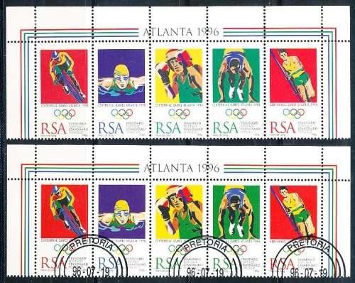 RSA -  1996  -  Olympic Games - Atlanta  -   SET  - MINT and FINE  CTO USED