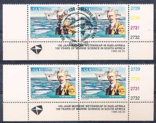 RSA   -  1995  -   Marine Science in South Africa    - FINE  MINT and CTO USED