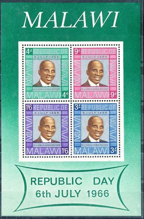 MALAWI  1966 -   Republic Day -   MINI-SHEET   -   MINT