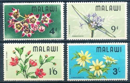 MALAWI  1968 -    Wild Flowers  -   FULL SET   -  FINE   MINT