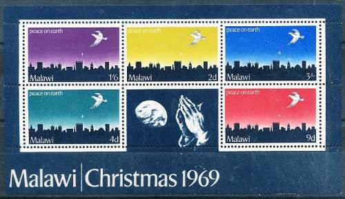 MALAWI  1969 -     Christmas -   MINI - SHEET   -  FINE  MINT